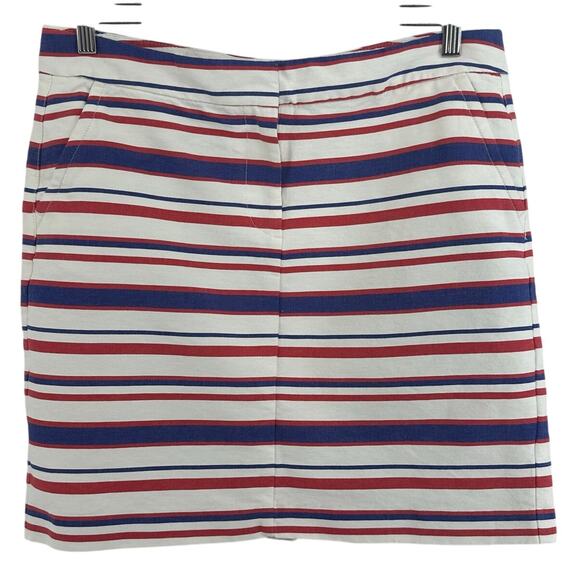 Tommy Hilfiger Striped Skirt Size 10 Red White Blue Patriotic Fourth Of July USA - Picture 1 of 6